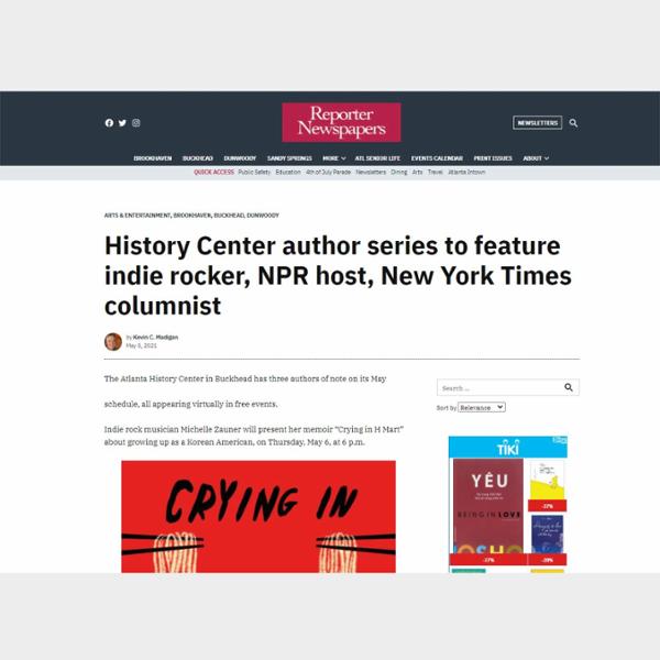 History Center author series to feature indie rocker, NPR host, New York Times columnist