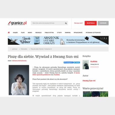 Piszę dla siebie. Wywiad z Hwang Sun-mi