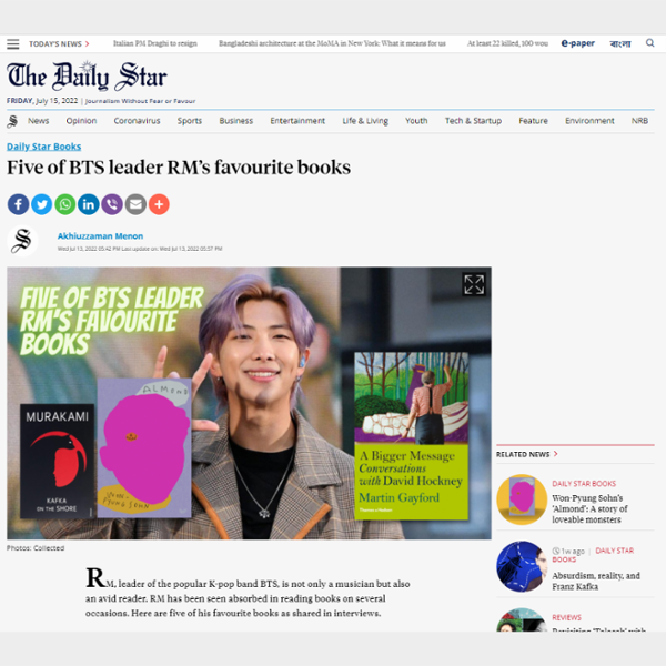 Five of BTS leader RM’s favourite books