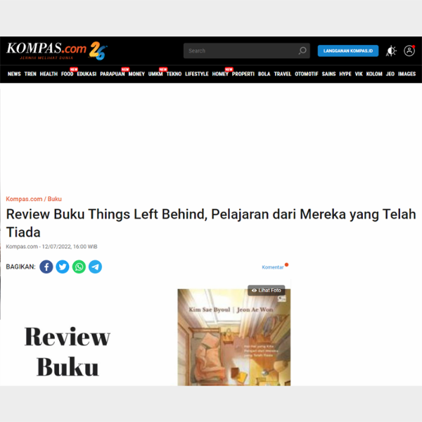 Review Buku Things Left Behind, Pelajaran dari Mereka yang Telah Tiada