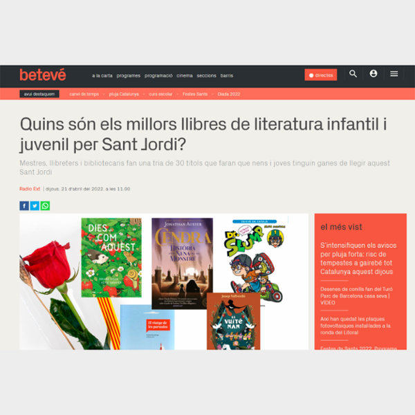 Quins són els millors llibres de literatura infantil i juvenil per Sant Jordi?