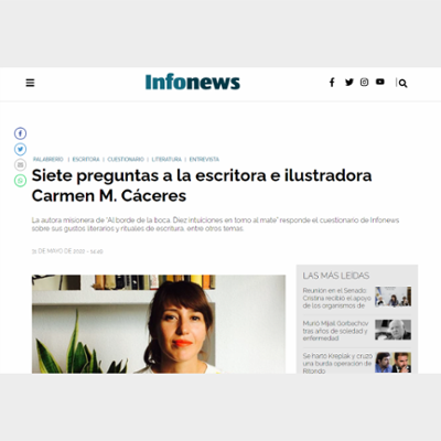 Siete preguntas a la escritora e ilustradora Carmen M. Cáceres