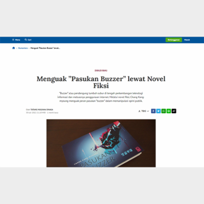 Menguak ”Pasukan Buzzer” lewat Novel Fiksi