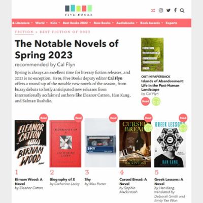 The Notable Novels of Spring 2023