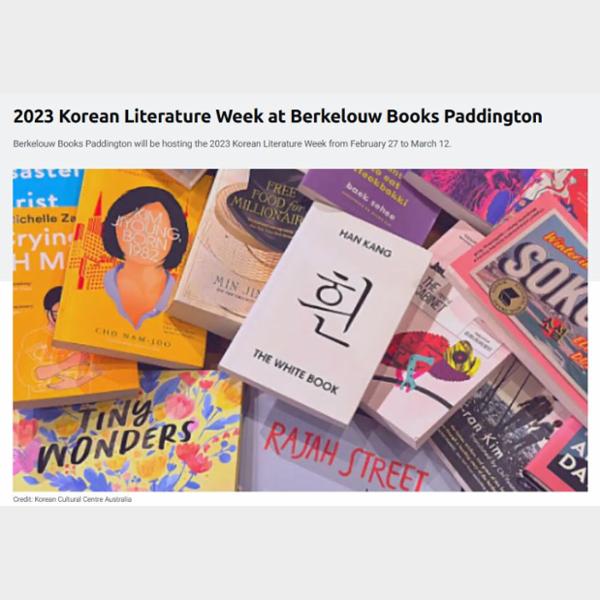 2023 Korean Literature Week at Berkelouw Books Paddington