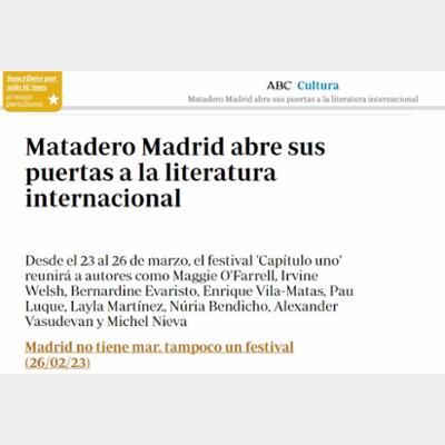 Matadero Madrid abre sus puertas a la literatura internacional