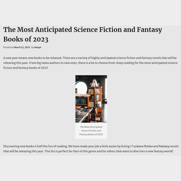The Most Anticipated Science Fiction and Fantasy Books of 2023