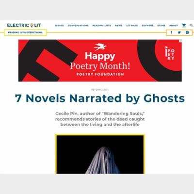 7 Novels Narrated by Ghosts