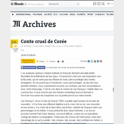 Conte cruel de Corée