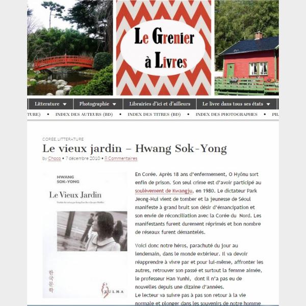 Le vieux jardin – Hwang Sok-Yong