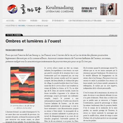 Ombres et lumières à l’ouest