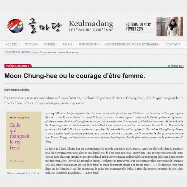 Moon Chung-hee ou le courage d’être femme.