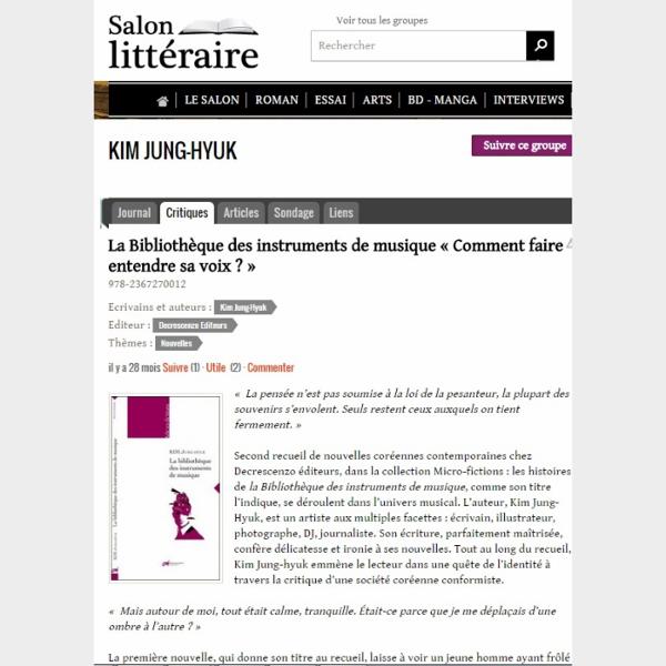 La Bibliothèque des instruments de musique « Comment faire entendre sa voix ? »