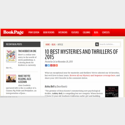 10 BEST MYSTERIES AND THRILLERS OF 2015