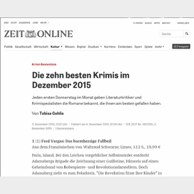 Die zehn besten Krimis im Dezember 2015