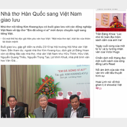 Nhà thơ Hàn Quốc sang Việt Nam giao lưu