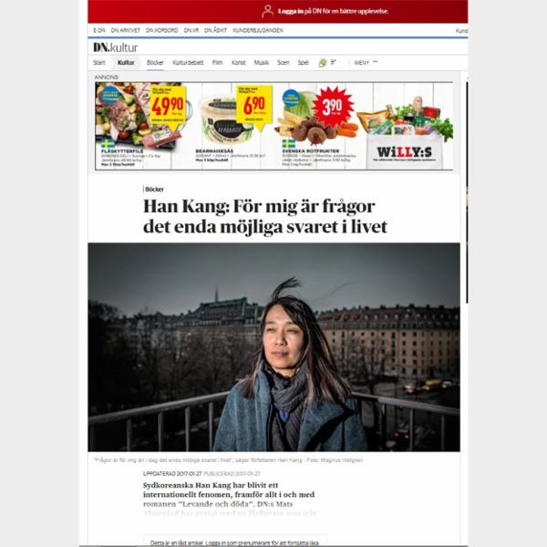 Han Kang: För mig är frågor det enda möjliga svaret i livet