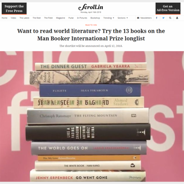 Want to read world literature? Try the 13 books on the Man Booker International Prize longlist