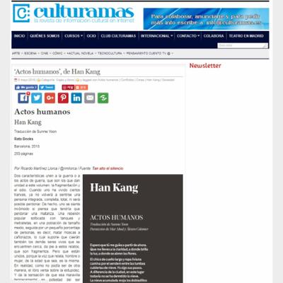 ‘Actos humanos’, de Han Kang