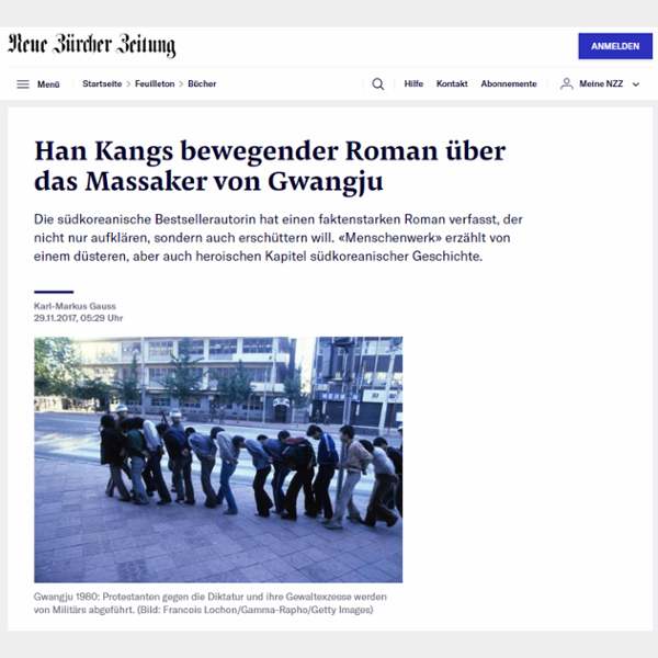 Han Kangs bewegender Roman über das Massaker von Gwangju