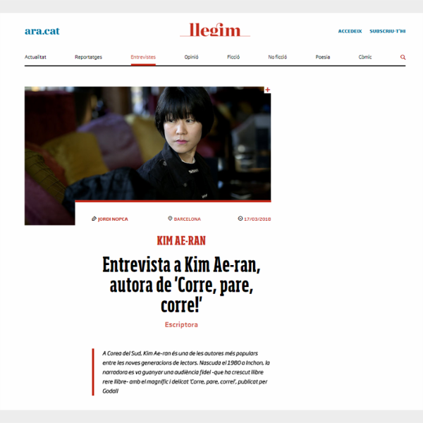 Entrevista a Kim Ae-ran, autora de 'Corre, pare, corre!'