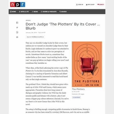 Don't Judge 'The Plotters' By Its Cover ... Blurb