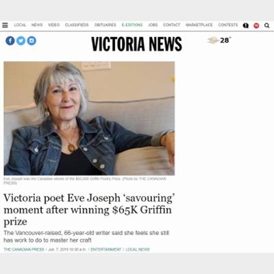 Victoria poet Eve Joseph ‘savouring’ moment after winning $65K Griffin prize