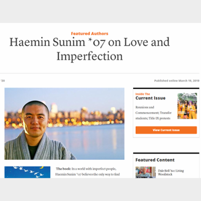 Haemin Sunim *07 on Love and Imperfection