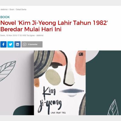 Novel 'Kim Ji-Yeong Lahir Tahun 1982' Beredar Mulai Hari Ini