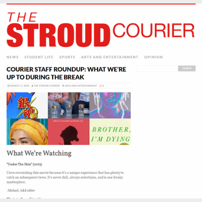 COURIER STAFF ROUNDUP: WHAT WE’RE UP TO DURING THE BREAK