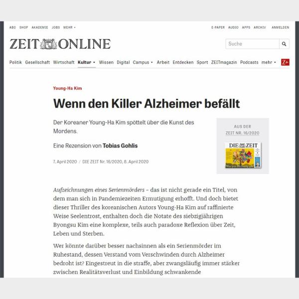 Wenn den Killer Alzheimer befällt