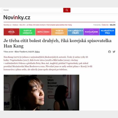 Je třeba cítit bolest druhých, říká korejská spisovatelka Han Kang