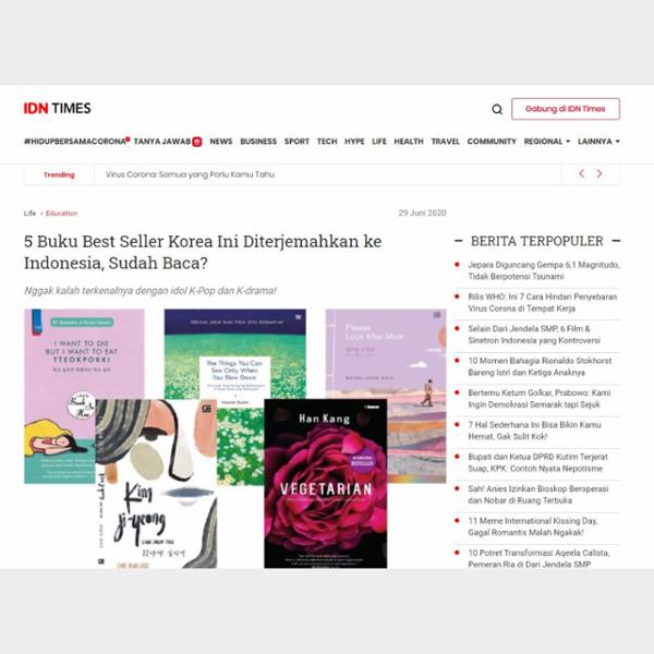 5 Buku Best Seller Korea Ini Diterjemahkan ke Indonesia, Sudah Baca?