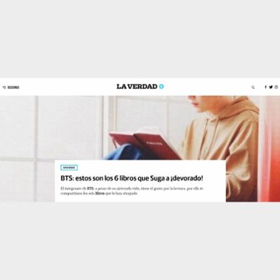 BTS: estos son los 6 libros que Suga a ¡devorado!