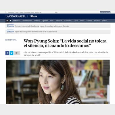 Won-Pyung Sohn: “La vida social no tolera el silencio, ni cuando lo deseamos”