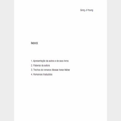 2018 Korean Literature Event in Brazil: Author Gong Ji-Young  Introductory Booklet